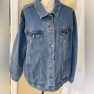 Terra & Sky | Medium Wash Denim Jean Jacket Size 1X